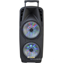 Dual Double 10 '' tragbare PA-System mit Akku, Wireless-VHF-Handheld-Mikrofon und Bluetooth kompatibel F73D